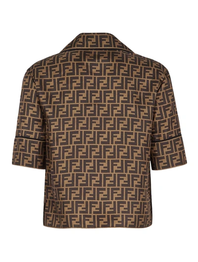 Shop Fendi Women Brown Silk Pajamas