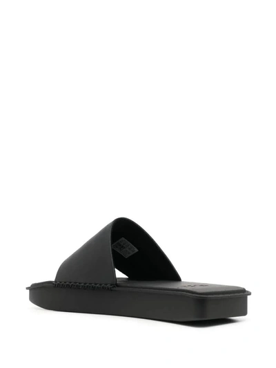 Shop Y-3 Adidas  Water Slide Shoes In Black