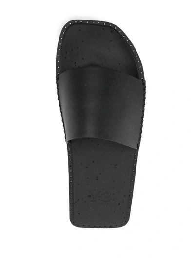Shop Y-3 Adidas  Water Slide Shoes In Black