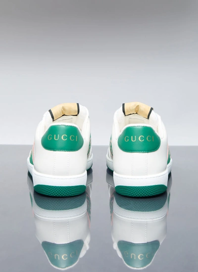 Shop Gucci Men Interlocking G Leather Sneakers In White