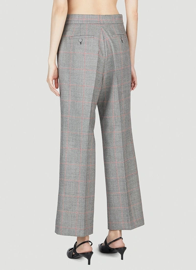 Shop Gucci Women Check Suit Pants In Gray