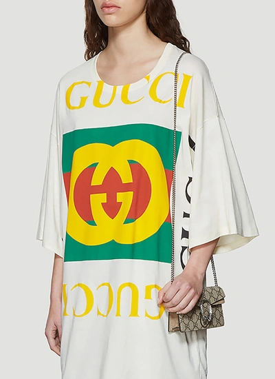 Shop Gucci Women Dionsysus Gg Logo Chain Wallet In Brown