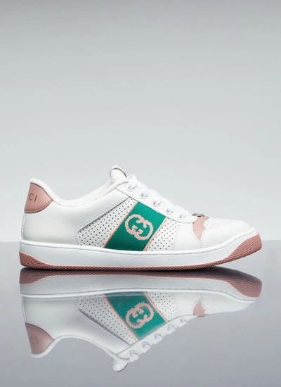 Shop Gucci Women Interlocking G Sneakers In White