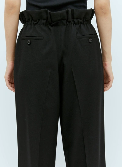 Shop Gucci Women Tailored Wool Pants In Black