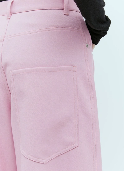 Shop Gucci Women Wool Drill Pants In Pink