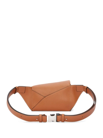 Shop Loewe Men Mini Puzzle Bum Bag In Classic Calfskin In Brown