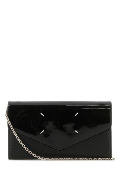 Maison Margiela Black Leather Wallet In Black