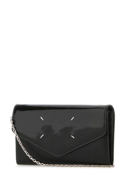 Maison Margiela Black Leather Wallet In Black