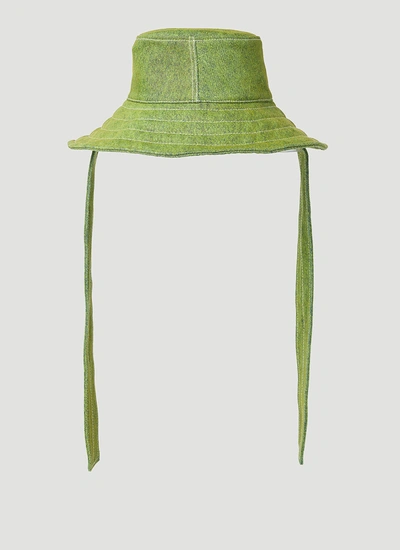 Shop Marni Women Logo Embroidery Bucket Hat In Green