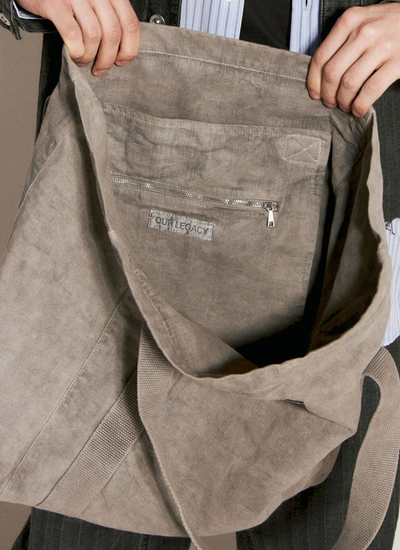 Shop Our Legacy Men Flight Canvas Tote In Gray
