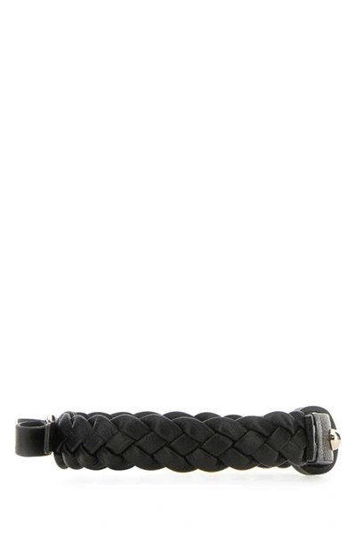 Shop Ferragamo Salvatore  Woman Black Leather Vara Bracelet