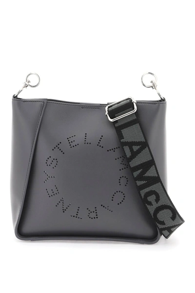 Shop Stella Mccartney Crossbody Bag With Perforated Stella Logo Women In Gray