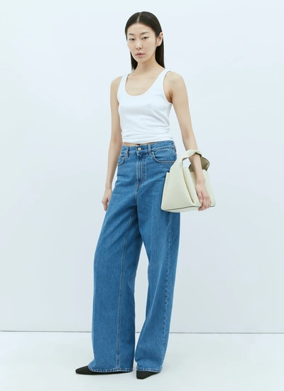 Shop Totême Toteme Women Wide Leg Jeans In Blue