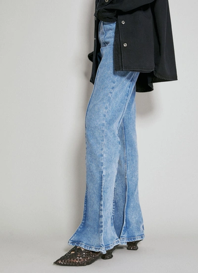 Shop Y/project Women Trumpet Slim Jeans In Blue