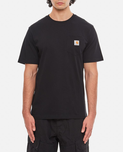 Carhartt Man T-shirt Midnight Blue Size Xl Cotton In Black
