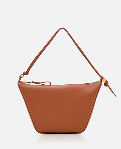 Shop Loewe Mini Hammock Hobo Leather Bag In Brown