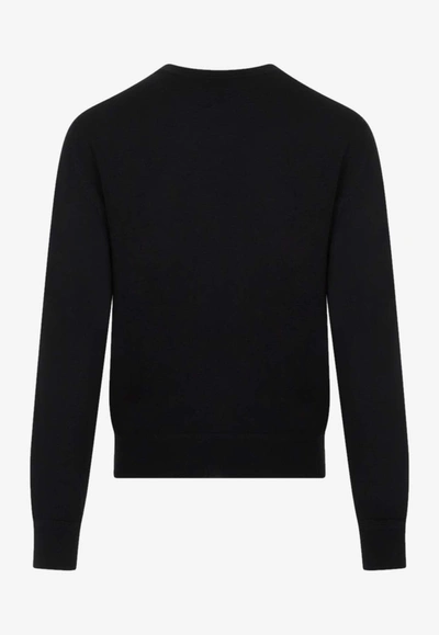 Shop Tom Ford Cashmere-silk Crewneck Sweater In Black
