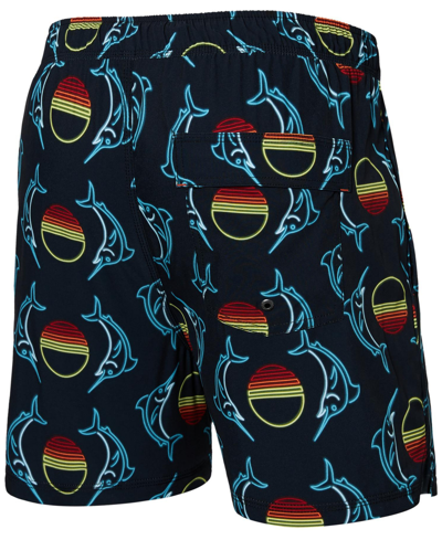 Shop Saxx Men's Oh Buoy 2n1 Sunset Crest Printed Volley 5" Swim Shorts