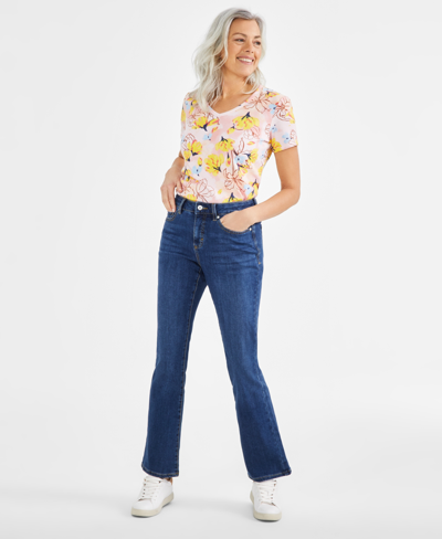 Shop Style & Co Women's Mid-rise Curvy Bootcut Jeans, Created For Macy's In Logan