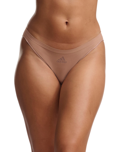 Shop Adidas Originals Intimates Women's Active Seamless Low Rise Bikini Underwear 4a1h73 In Toasted Al