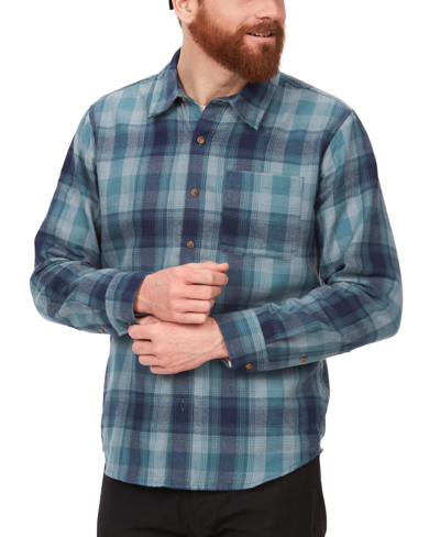 Shop Marmot Men's Fairfax Plaid Lightweight Flannel Shirt In Arctic Navy