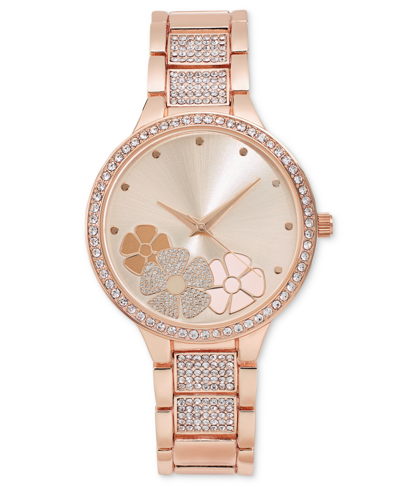 Shop Inc International Concepts Women's Rose Gold-tone Bracelet Watch 37mm, Created For Macy's
