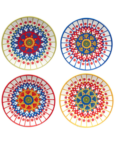 Shop Certified International Spice Love Set Of 4 Canape Plates