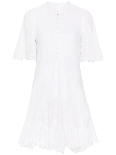 Shop Marant Etoile Slayae Broderie Anglaise Mini Dress - Women's - Organic Cotton In White