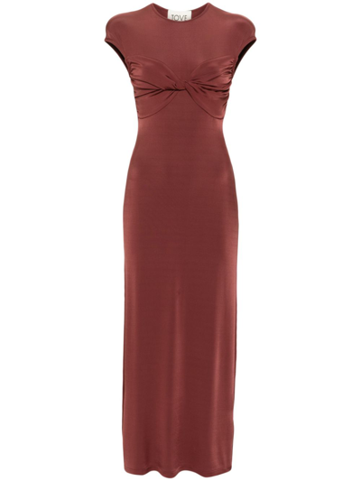 Shop Tove Mali Twisted Maxi Dress - Women's - Spandex/elastane/viscose In Red