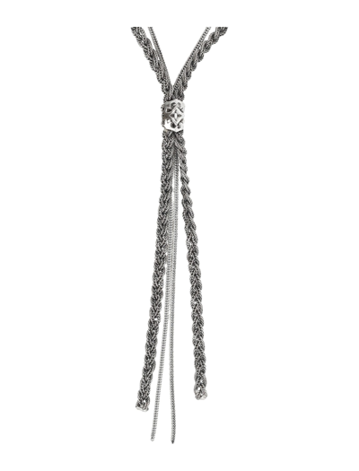 Shop Emanuele Bicocchi Braided Necklace In Silver