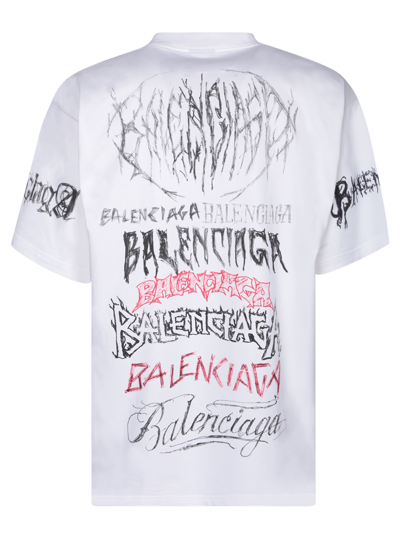 Shop Balenciaga Diy Metal White T-shirt
