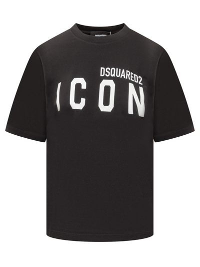 Shop Dsquared2 Icon Forever Easy T-shirt In Black
