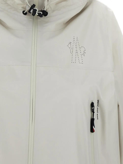 Shop Moncler Logo Jacket In White