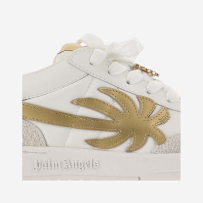 Shop Palm Angels Palm Beach University Sneakers In White
