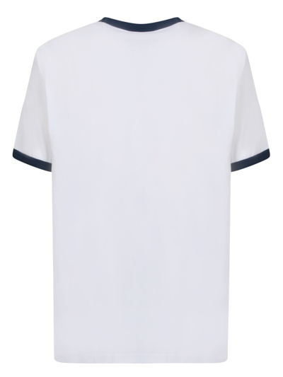 Shop Mc2 Saint Barth Logo Print To The Front White/ Blue T-shirt By