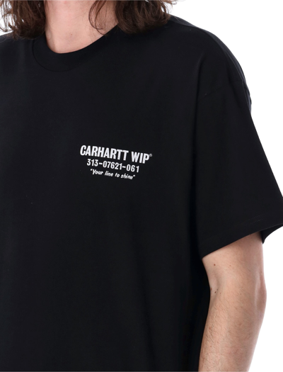 Shop Carhartt S/s Less Troubles T-shirt In Black