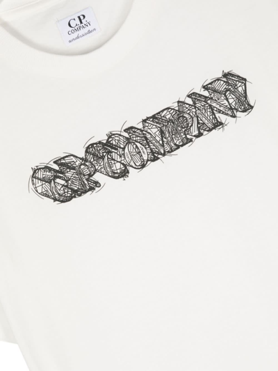 Shop C.p. Company Undersixteen T-shirt Con Stampa In White