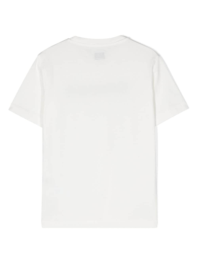 Shop C.p. Company Undersixteen T-shirt Con Stampa In White