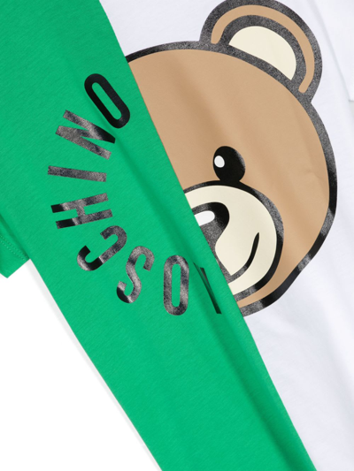 Shop Moschino T-shirt Con Stampa In Green