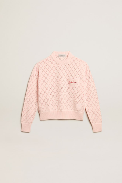Shop Golden Goose Pull Con Logo In Pink