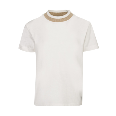 Shop Eleventy T-shirt Con Logo In Cream