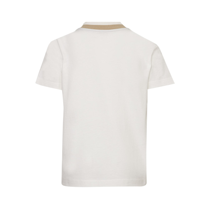Shop Eleventy T-shirt Con Logo In Cream