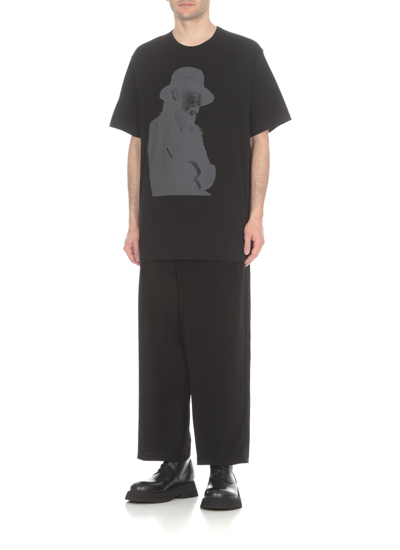 Shop Yohji Yamamoto T-shirt With Print In Black