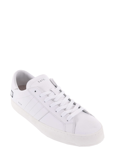 Shop Date D.a.t.e. Mens Sneakers In Leather In Bianco