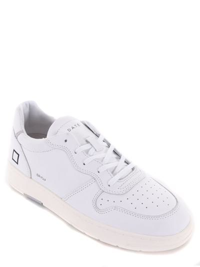 Shop Date D.a.t.e. Sneakers Court Calf Leather In Bianco