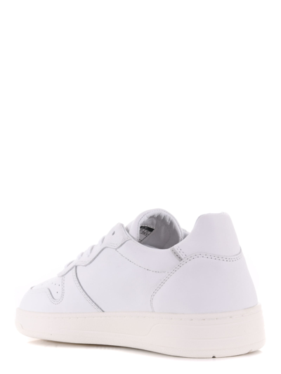 Shop Date D.a.t.e. Sneakers Court Calf Leather In Bianco