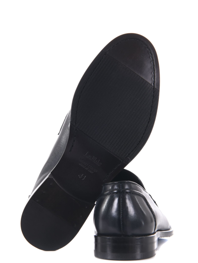 Shop J. Wilton Jerold Wilton Loafers In Leather In Blu Scuro