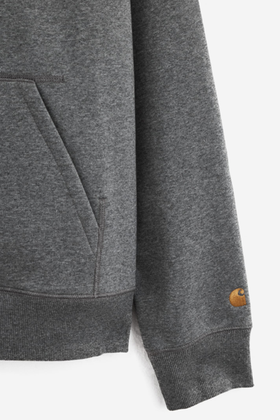 Shop Carhartt Hooded Chase Sweat Sweatshirt In Grey