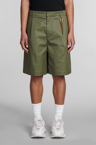 Shop Darkpark Saint Shorts In Green Cotton