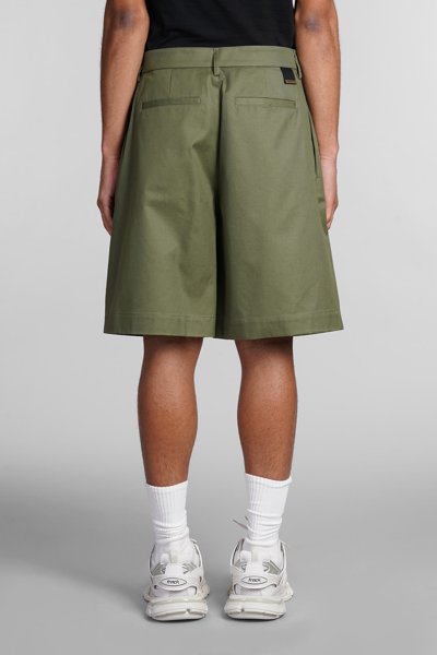 Shop Darkpark Saint Shorts In Green Cotton